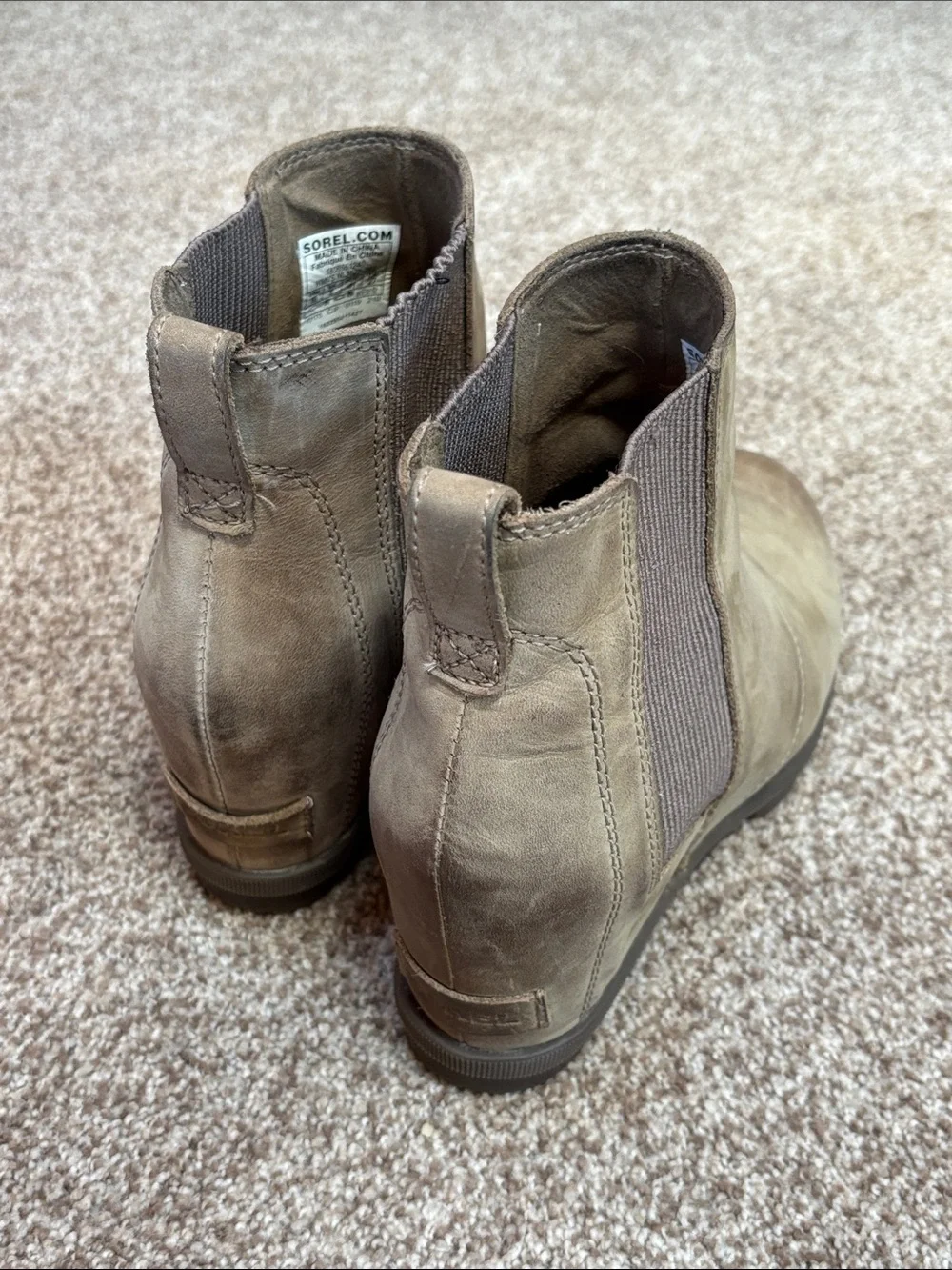 Sorel Women's Taupe Chelsea Ankle Boots